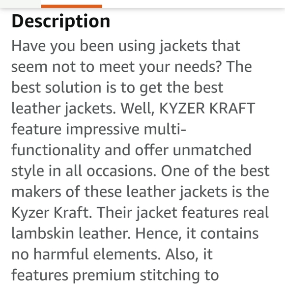 Leather Motorcycle Jacket - Picture 5 of 7